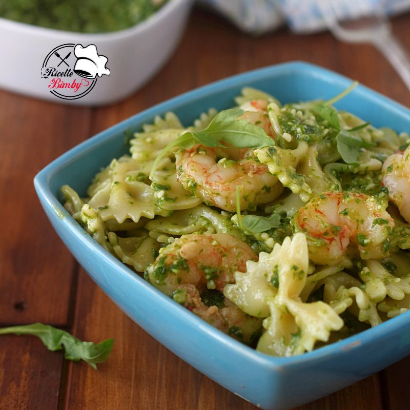 PASTA AL PESTO DI RUCOLA E GAMBERETTI BIMBY